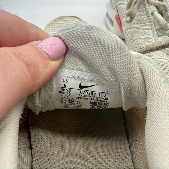 Nike Air Max Plus White Track Red Sneakers - Picture 8 of 9